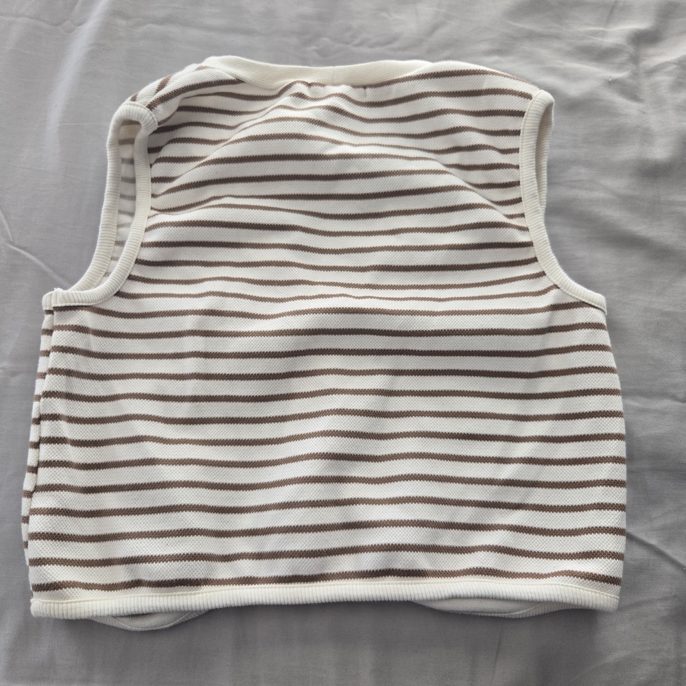 Striped Sleeveless Knit Top - Picture 2 of 2